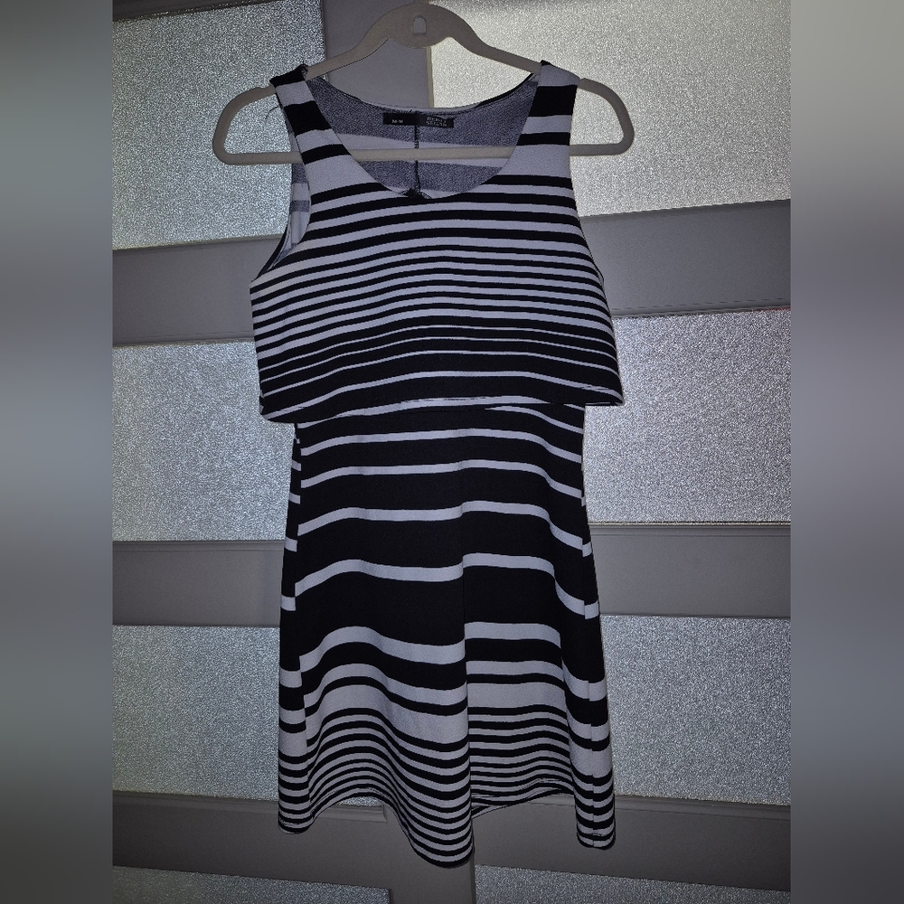 Rebel Sugar Black and White Sleeveless Mini Dress